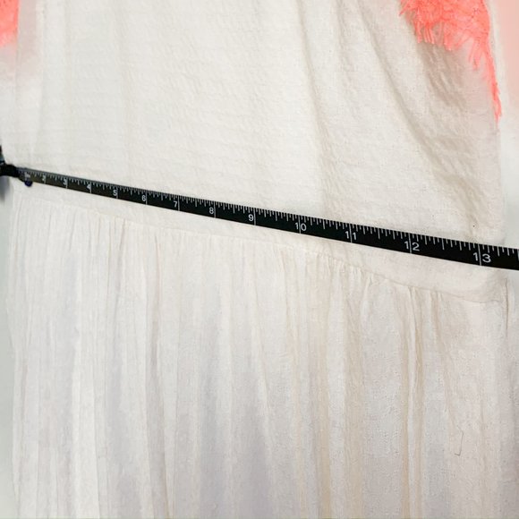 free people sleeveless dress w/neon pink frills - Picture 6 of 8